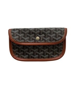Goyard Black and Brown Wallet Envelope Clutch Small Bag